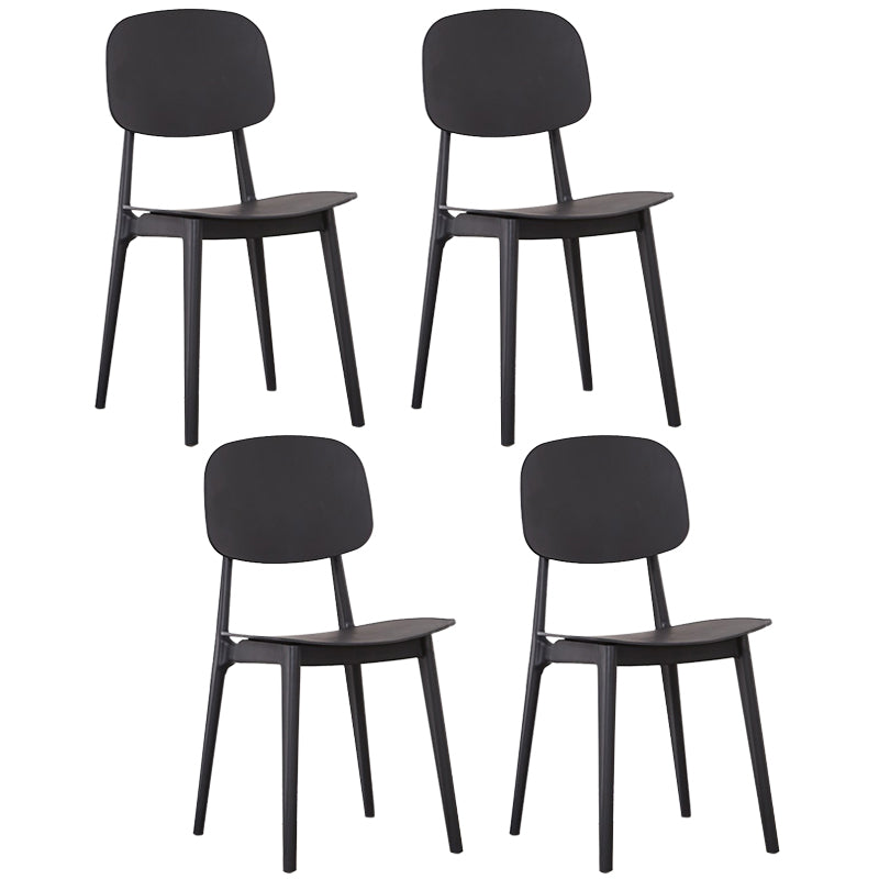 Cuisine moderne dinant la chaise latérale en plastique ouvrant la chaise latérale de salle à manger arrière