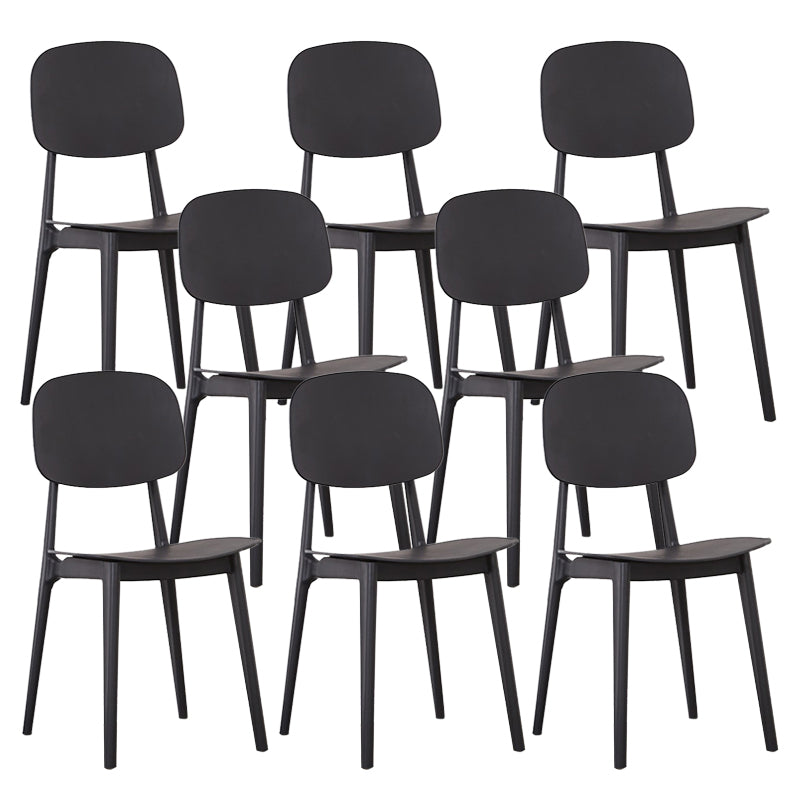 Cuisine moderne dinant la chaise latérale en plastique ouvrant la chaise latérale de salle à manger arrière