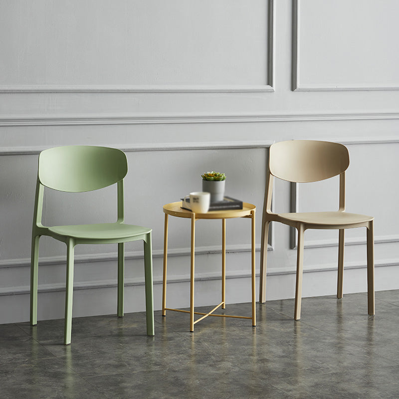 Minimalist Opening Back Dining Side Chair Kitchen Plastic Dining Side Chair