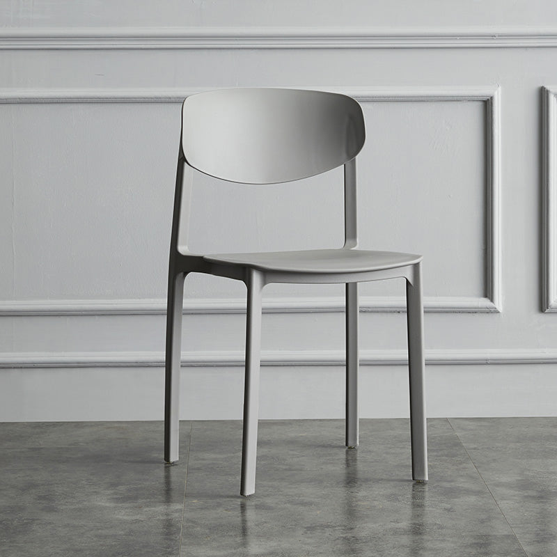 Minimalist Opening Back Dining Side Chair Kitchen Plastic Dining Side Chair