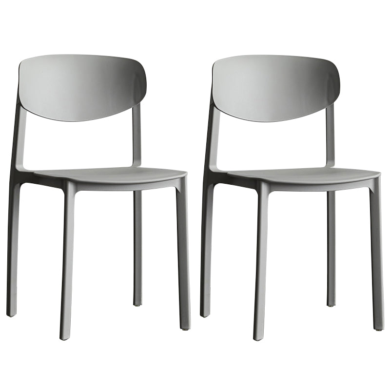 Minimalist Opening Back Dining Side Chair Kitchen Plastic Dining Side Chair