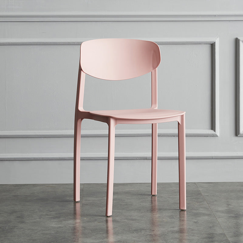 Minimalist Opening Back Dining Side Chair Kitchen Plastic Dining Side Chair