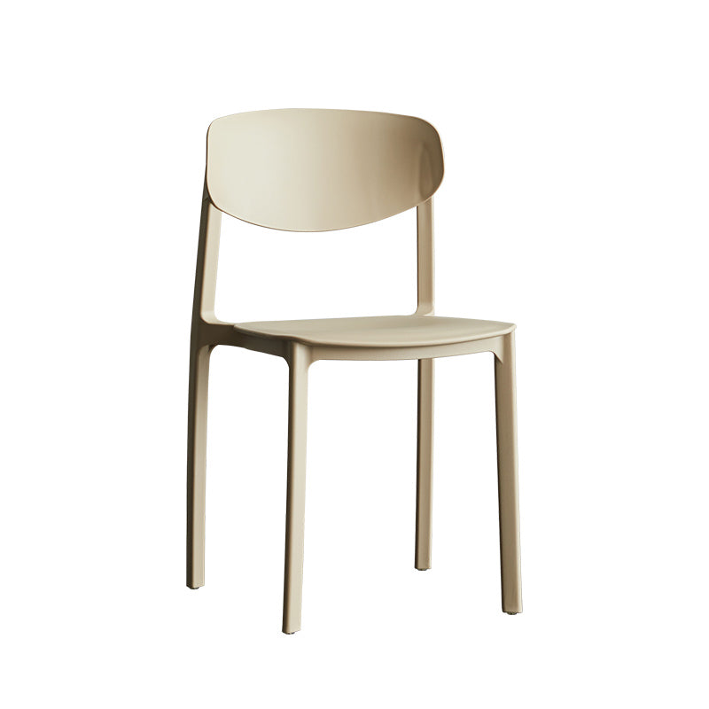 Minimalist Opening Back Dining Side Chair Kitchen Plastic Dining Side Chair