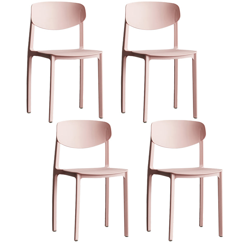 Minimalist Opening Back Dining Side Chair Kitchen Plastic Dining Side Chair