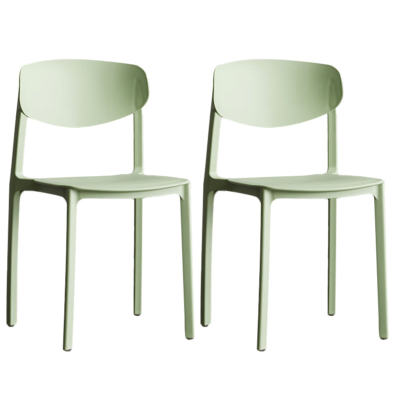 Minimalist Opening Back Dining Side Chair Kitchen Plastic Dining Side Chair