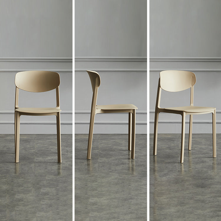 Minimalist Opening Back Dining Side Chair Kitchen Plastic Dining Side Chair