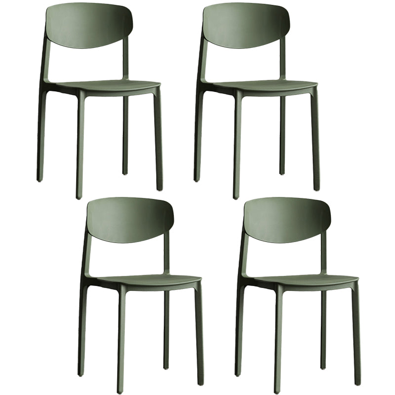 Minimalist Opening Back Dining Side Chair Kitchen Plastic Dining Side Chair