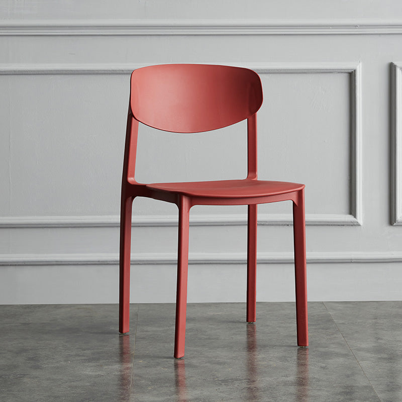Minimalist Opening Back Dining Side Chair Kitchen Plastic Dining Side Chair