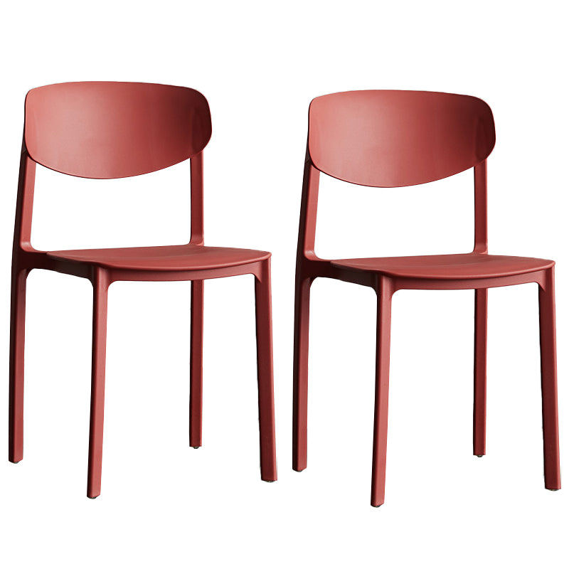 Minimalist Opening Back Dining Side Chair Kitchen Plastic Dining Side Chair