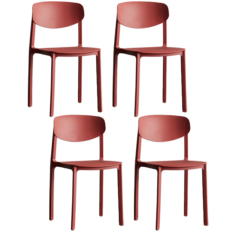 Minimalist Opening Back Dining Side Chair Kitchen Plastic Dining Side Chair