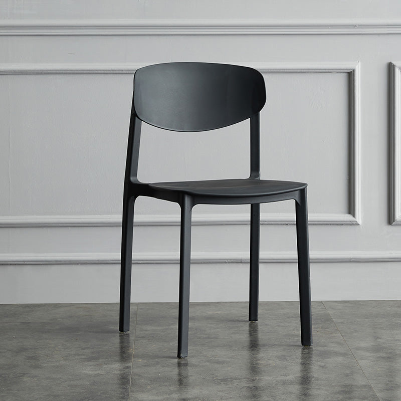 Minimalist Opening Back Dining Side Chair Kitchen Plastic Dining Side Chair