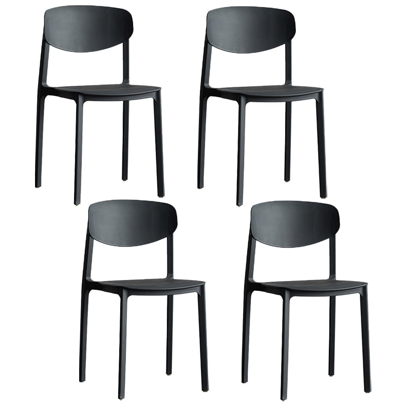 Minimalist Opening Back Dining Side Chair Kitchen Plastic Dining Side Chair