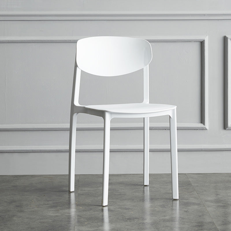 Minimalist Opening Back Dining Side Chair Kitchen Plastic Dining Side Chair