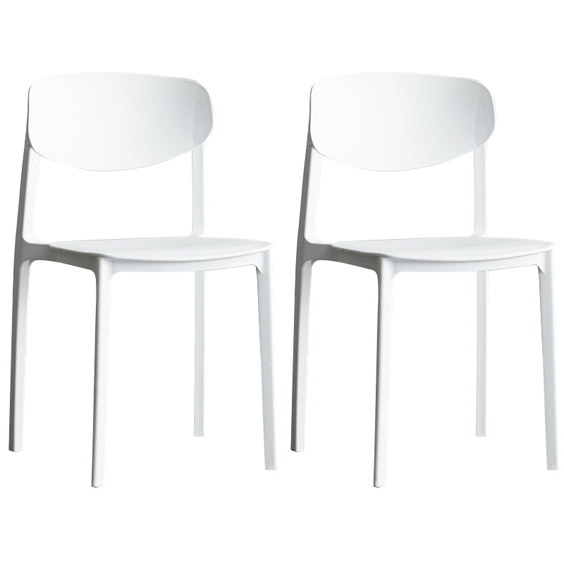 Minimalist Opening Back Dining Side Chair Kitchen Plastic Dining Side Chair