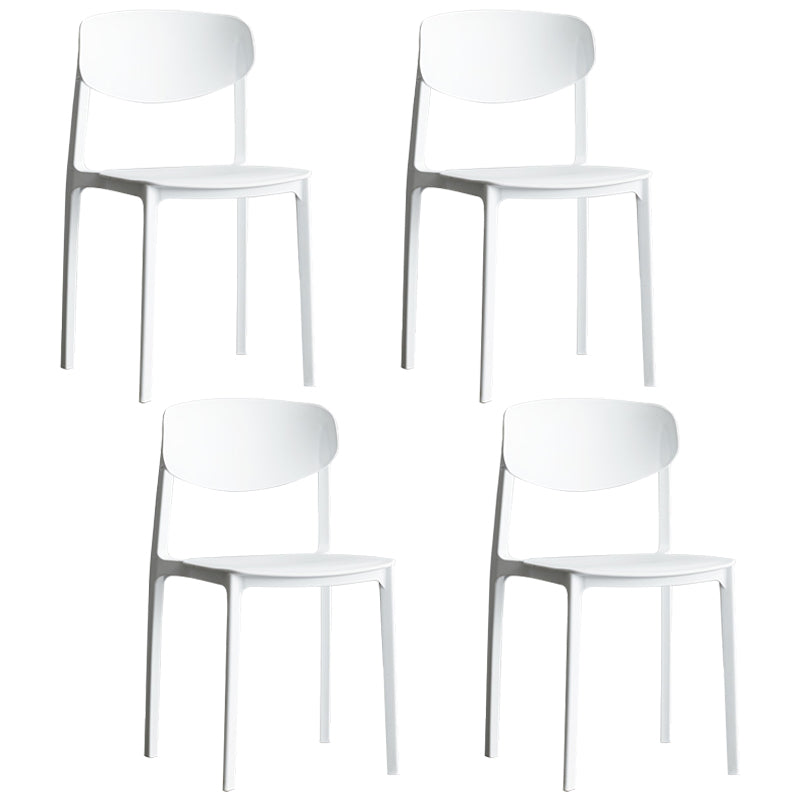 Minimalist Opening Back Dining Side Chair Kitchen Plastic Dining Side Chair