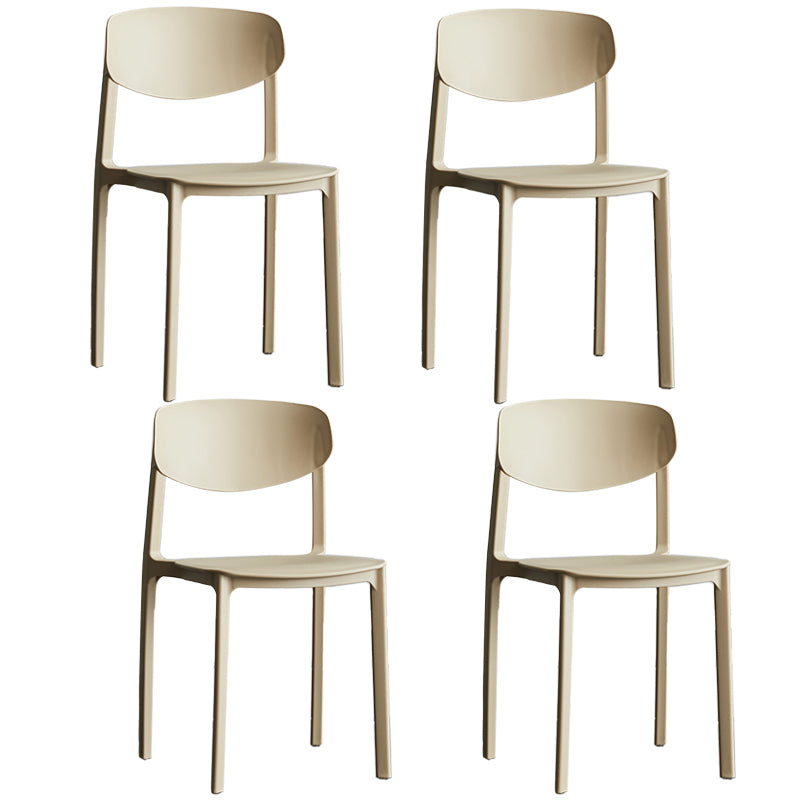 Minimalist Opening Back Dining Side Chair Kitchen Plastic Dining Side Chair