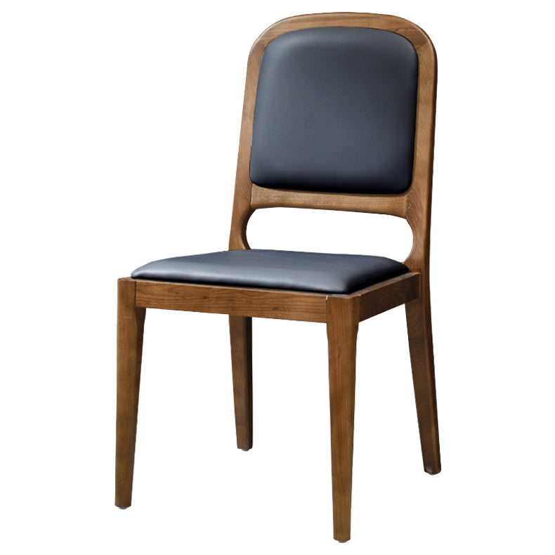 Chaise de salle à manger solide latérale de Style moderne, chaise à dossier ouvert en cuir pour usage domestique