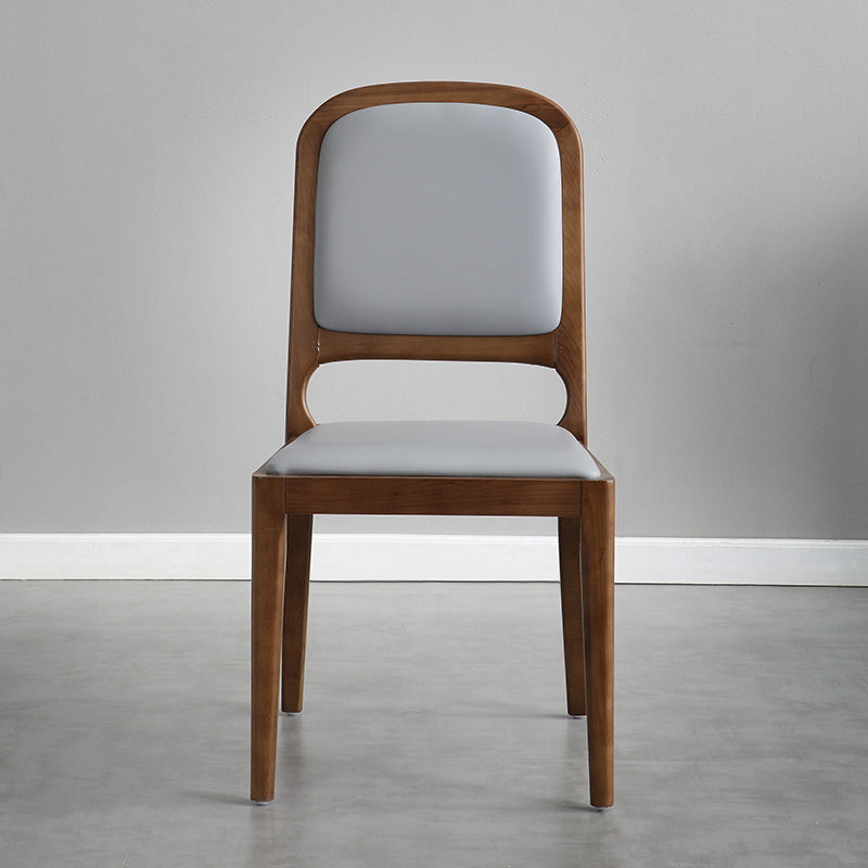 Chaise de salle à manger solide latérale de Style moderne, chaise à dossier ouvert en cuir pour usage domestique