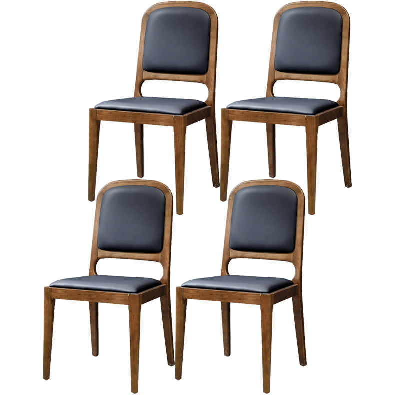 Chaise de salle à manger solide latérale de Style moderne, chaise à dossier ouvert en cuir pour usage domestique