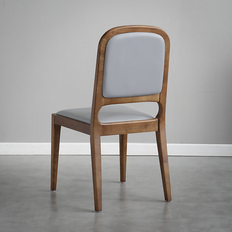Chaise de salle à manger solide latérale de Style moderne, chaise à dossier ouvert en cuir pour usage domestique