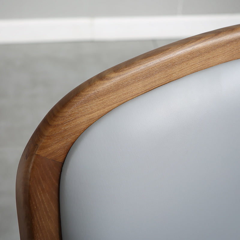 Chaise de salle à manger solide latérale de Style moderne, chaise à dossier ouvert en cuir pour usage domestique