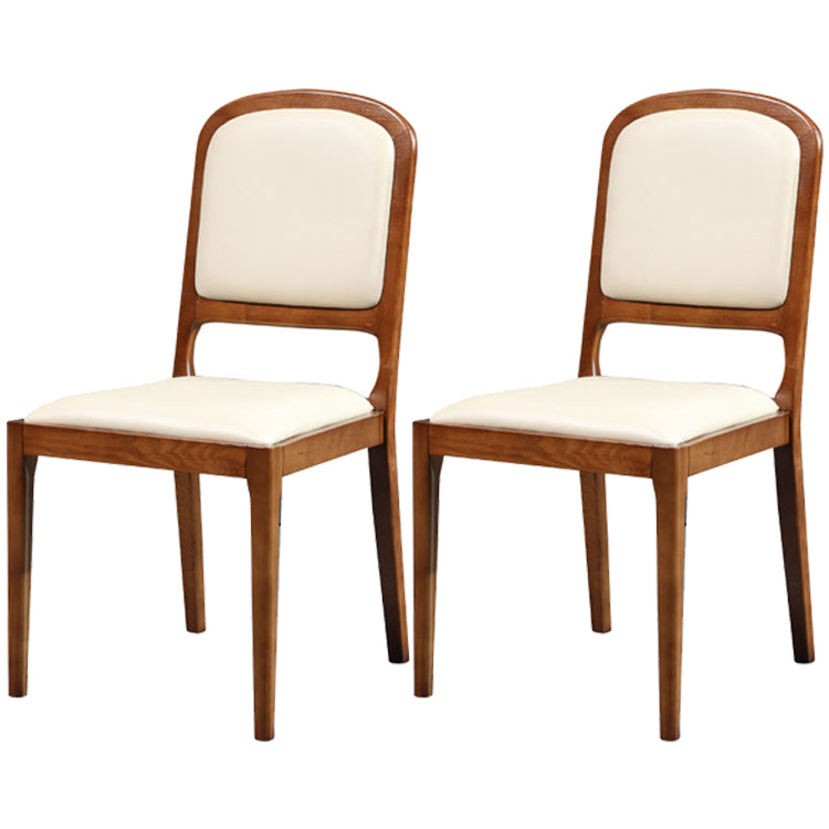 Chaise de salle à manger solide latérale de Style moderne, chaise à dossier ouvert en cuir pour usage domestique