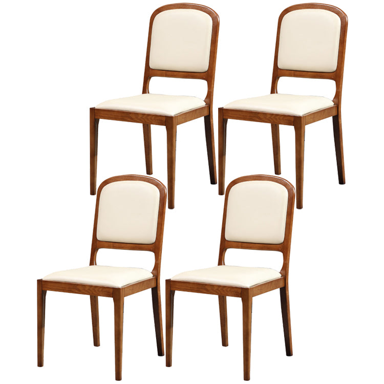 Chaise de salle à manger solide latérale de Style moderne, chaise à dossier ouvert en cuir pour usage domestique