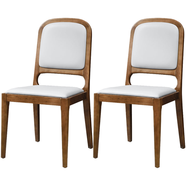 Chaise de salle à manger solide latérale de Style moderne, chaise à dossier ouvert en cuir pour usage domestique