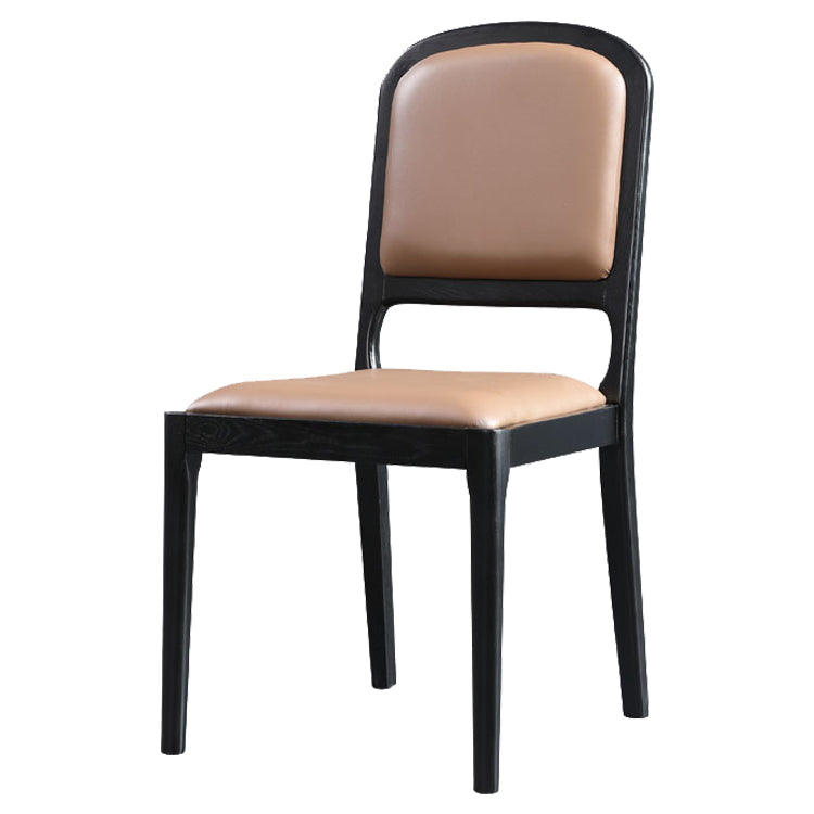 Chaise de salle à manger solide latérale de Style moderne, chaise à dossier ouvert en cuir pour usage domestique