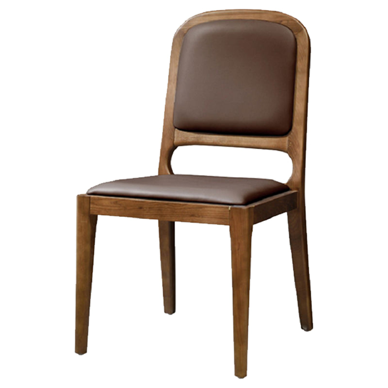 Chaise de salle à manger solide latérale de Style moderne, chaise à dossier ouvert en cuir pour usage domestique