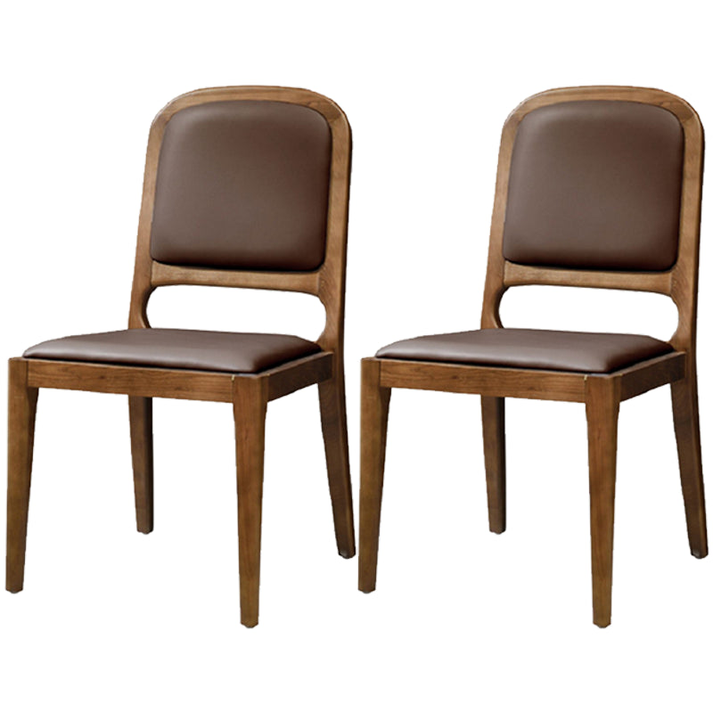 Chaise de salle à manger solide latérale de Style moderne, chaise à dossier ouvert en cuir pour usage domestique