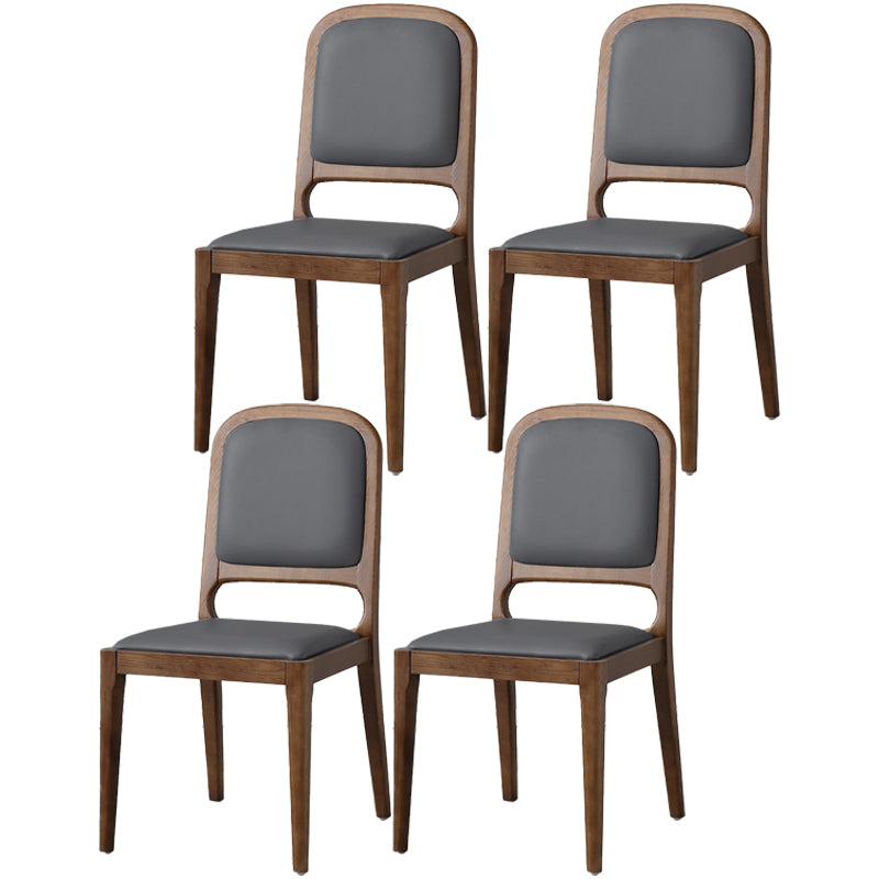 Chaise de salle à manger solide latérale de Style moderne, chaise à dossier ouvert en cuir pour usage domestique
