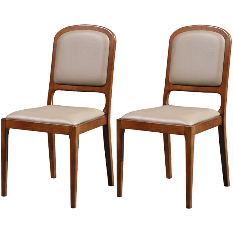 Chaise de salle à manger solide latérale de Style moderne, chaise à dossier ouvert en cuir pour usage domestique