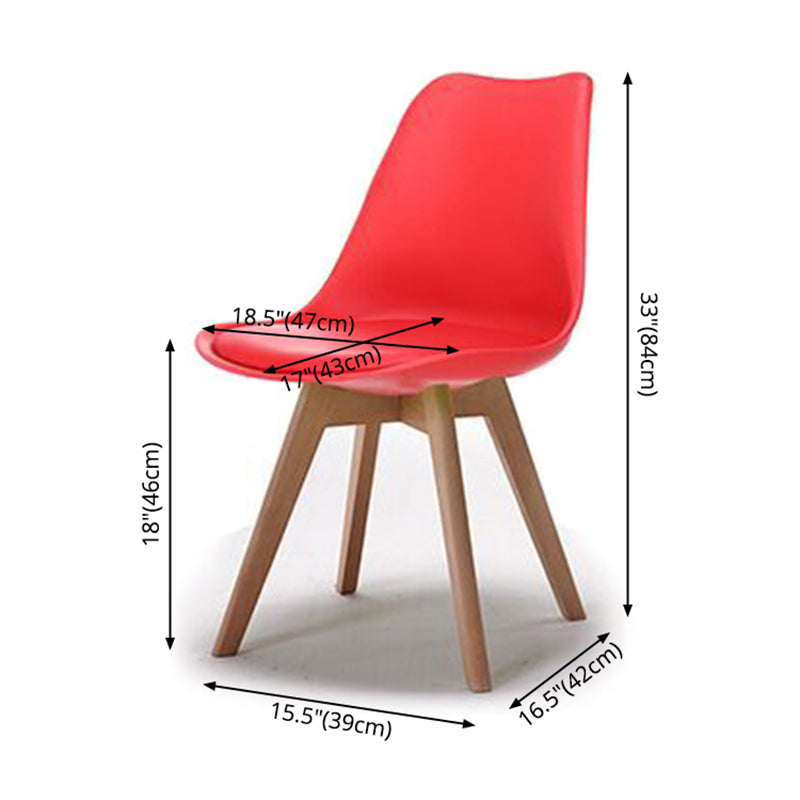 Scandinavian Style Beech Wood Chairs Kitchen Dining Room Solid Side Chair