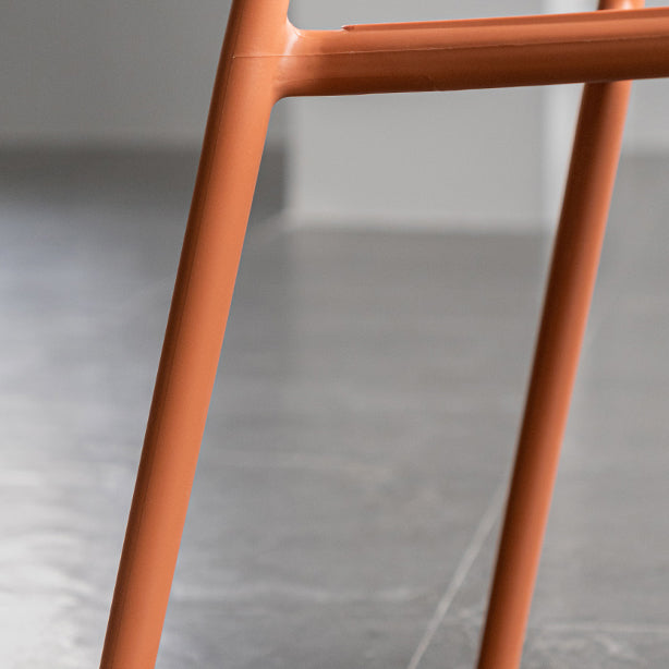 Chaise de salle à manger en plastique de Style nordique, chaise latérale à dossier à lattes pour usage domestique