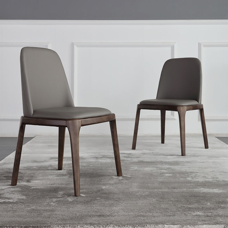 Solid Wood Industrial Dining Room Chair Matte Finish Parsons Dining Chair
