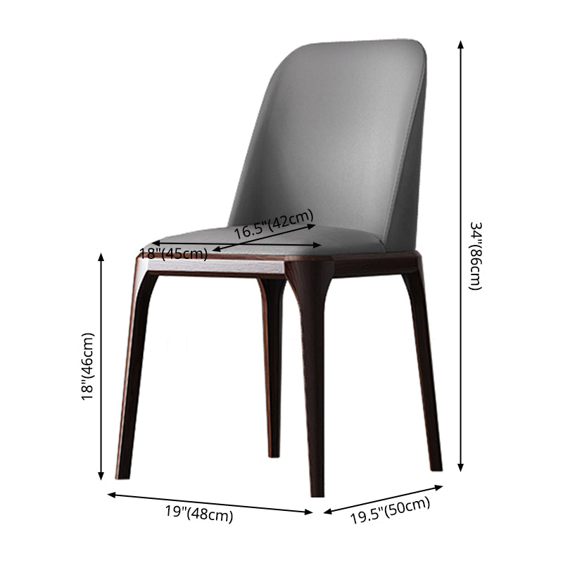 Solid Wood Industrial Dining Room Chair Matte Finish Parsons Dining Chair