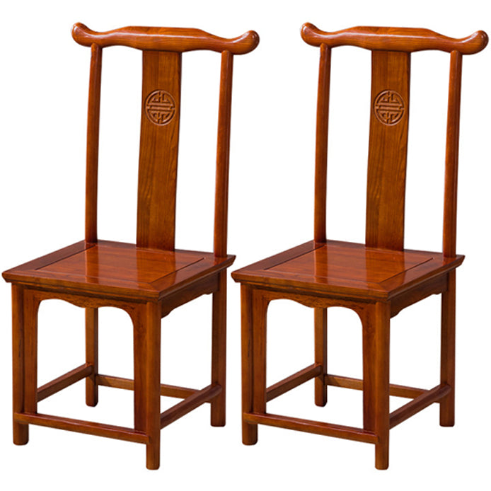 Traditional Style Solid Wood Side Chair Matte Finish Slat Back Dining Chair