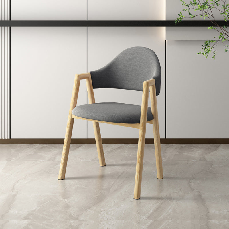 Scandinavian Study Room Metal Arm Chair Colorful Open Dining Chair with Natural Legs