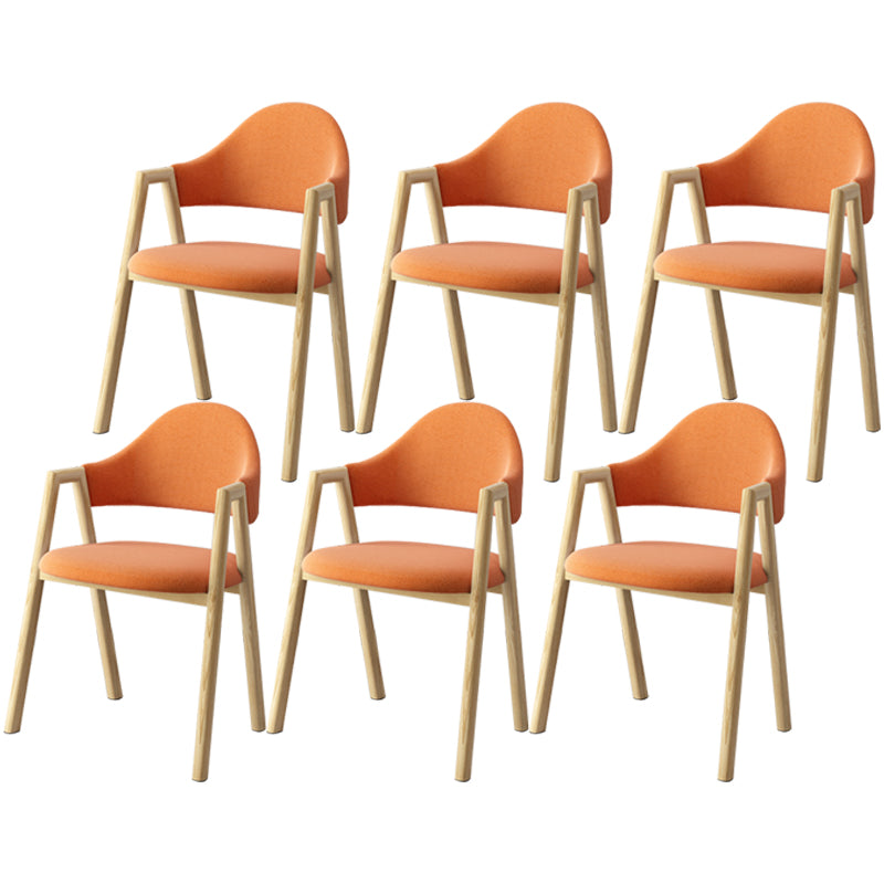 Scandinavian Study Room Metal Arm Chair Colorful Open Dining Chair with Natural Legs