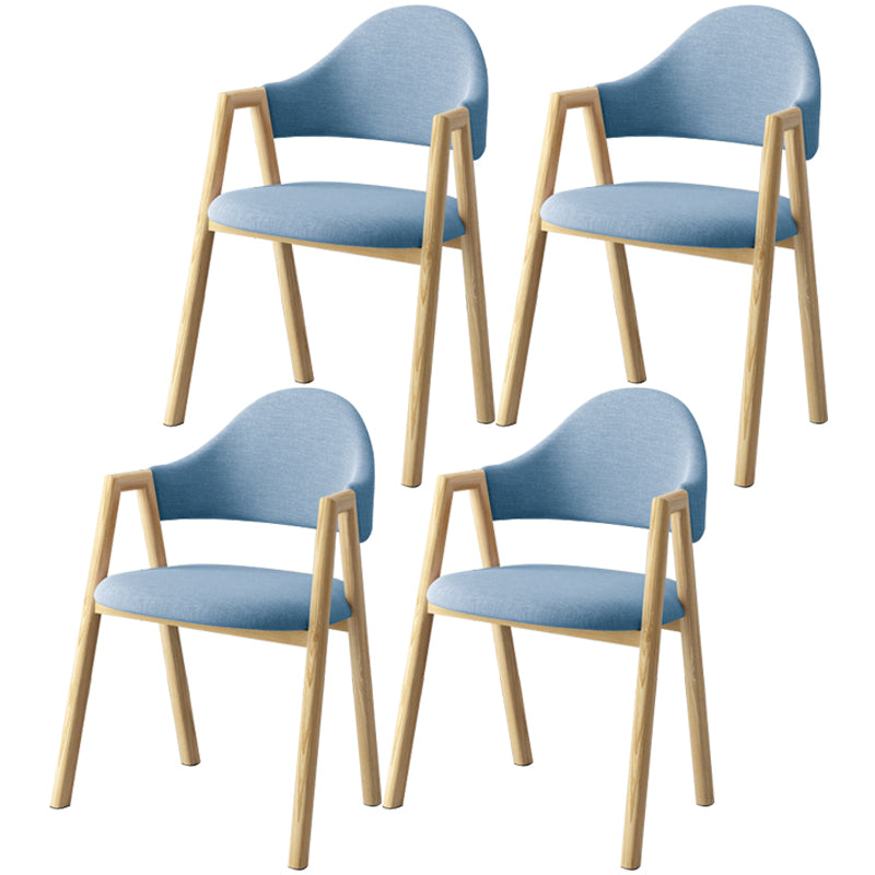 Scandinavian Study Room Metal Arm Chair Colorful Open Dining Chair with Natural Legs