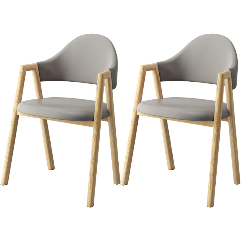 Scandinavian Study Room Metal Arm Chair Colorful Open Dining Chair with Natural Legs