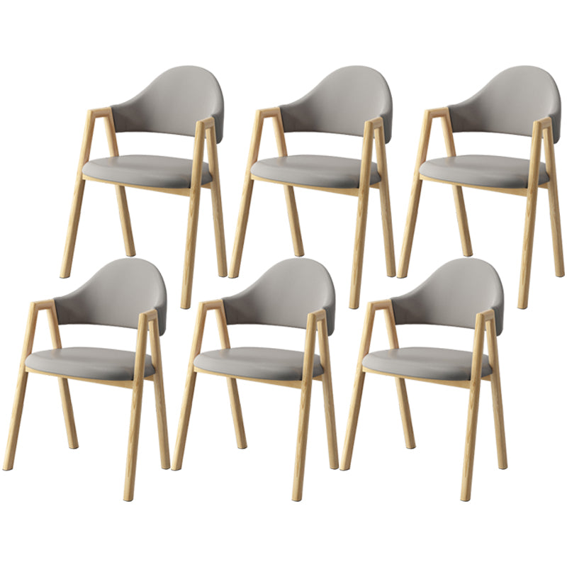 Scandinavian Study Room Metal Arm Chair Colorful Open Dining Chair with Natural Legs