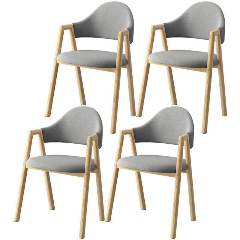 Scandinavian Study Room Metal Arm Chair Colorful Open Dining Chair with Natural Legs