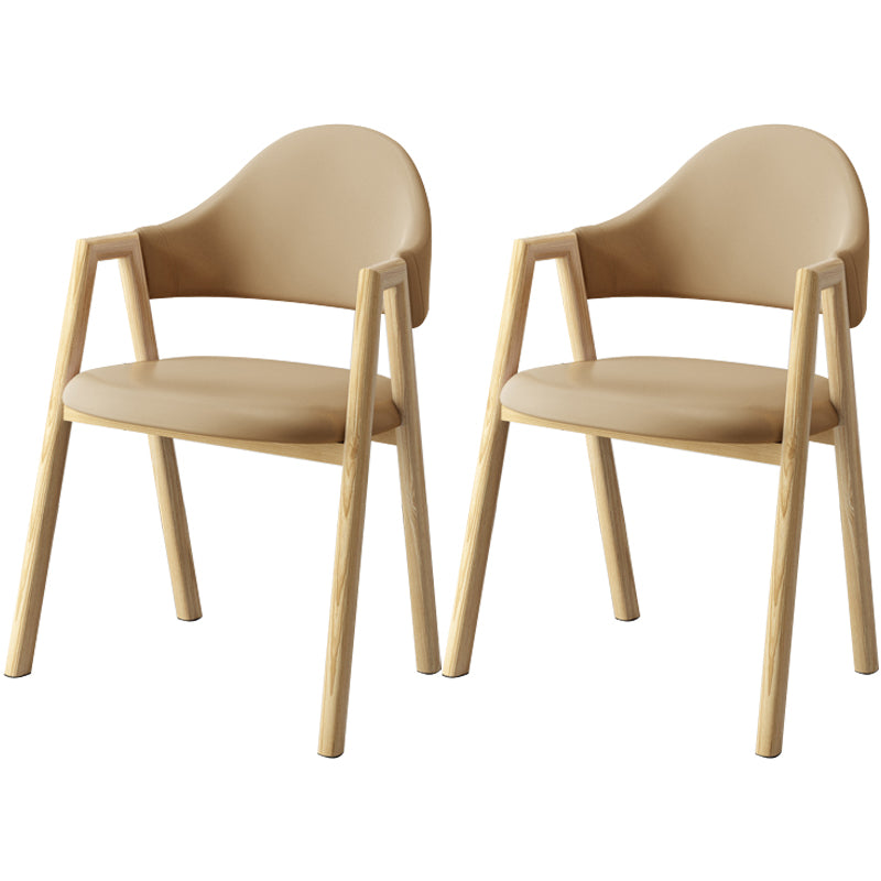 Scandinavian Study Room Metal Arm Chair Colorful Open Dining Chair with Natural Legs