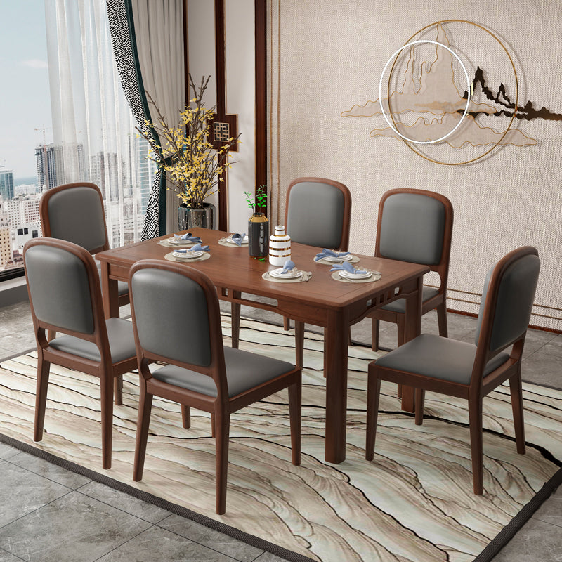 Modern Dining Chair 19'' Wide Open Side Chair with 4 Wood Legs for Home Use