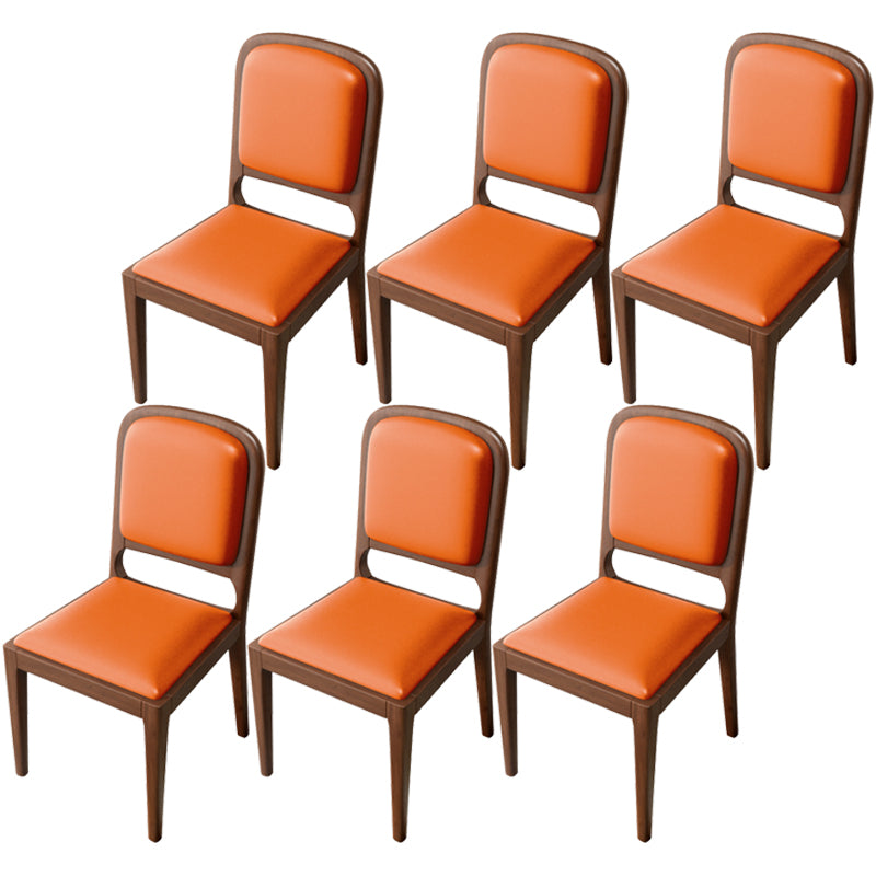 Modern Dining Chair 19'' Wide Open Side Chair with 4 Wood Legs for Home Use
