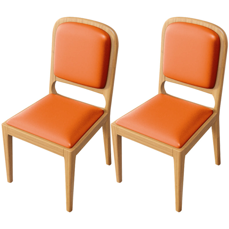 Modern Dining Chair 19'' Wide Open Side Chair with 4 Wood Legs for Home Use