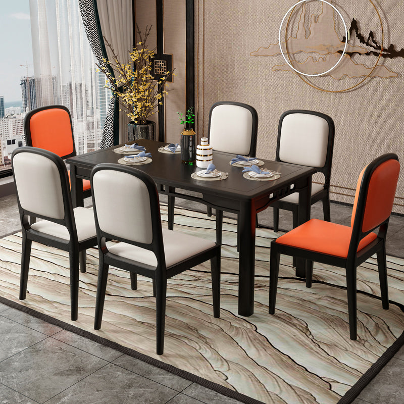 Modern Dining Chair 19'' Wide Open Side Chair with 4 Wood Legs for Home Use