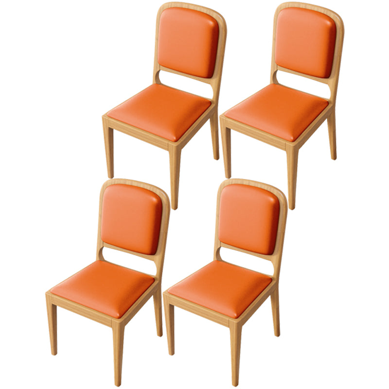 Modern Dining Chair 19'' Wide Open Side Chair with 4 Wood Legs for Home Use